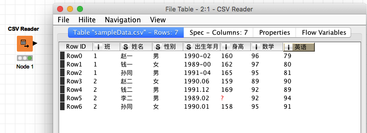 导入 CSV 最终效果图